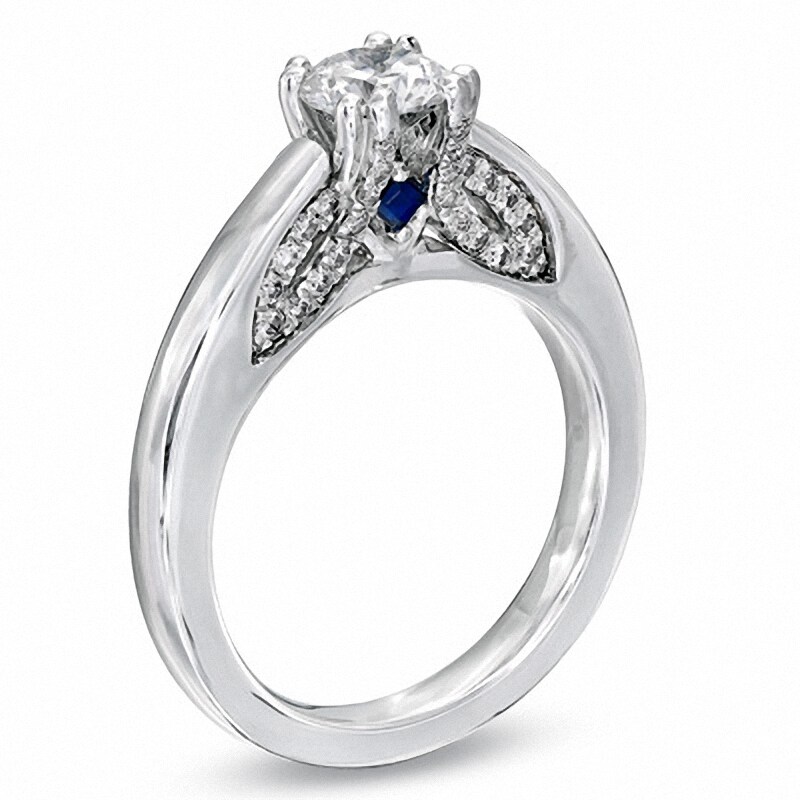 Main Image 3 of Previously Owned - Vera Wang Love Collection 1 CT. T.W. Diamond Engagement Ring in 14K White Gold