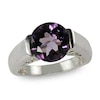 Thumbnail Image 1 of Previously Owned - 10.0mm Amethyst Half-Bezel Set Ring in Sterling Silver