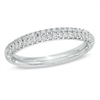 Thumbnail Image 1 of Previously Owned - Vera Wang Love Collection 3/8 CT. T.W. Diamond Two Row Anniversary Band in 14K White Gold