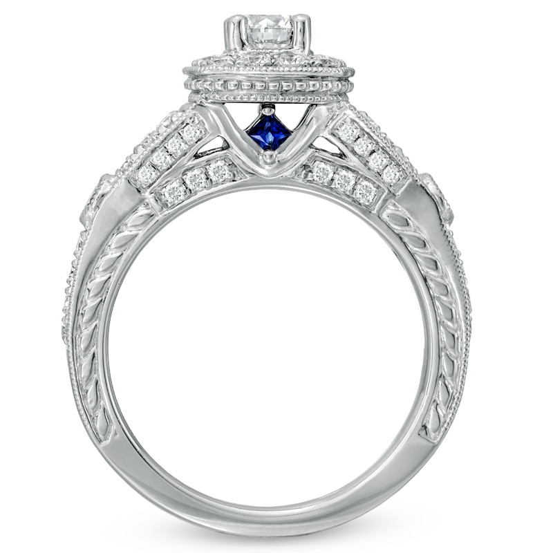 Main Image 3 of Previously Owned - Vera Wang Love Collection 1 CT. T.W. Diamond Engagement Ring in 14K White Gold