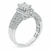 Thumbnail Image 2 of Previously Owned - 1 CT. T.W. Composite Emerald-Cut Diamond Multi-Row Engagement Ring in 14K White Gold