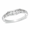 Thumbnail Image 1 of Previously Owned - 3/8 CT. T.W. Diamond Contour Wedding Band in 18K White Gold (H/VS2)