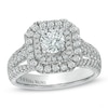 Thumbnail Image 1 of Previously Owned - Vera Wang Love Collection 1-1/2 CT. T.W. Diamond Double Frame Engagement Ring in 14K White Gold