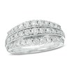 Thumbnail Image 1 of Previously Owned - 1 CT. T.W. Diamond Multi-Row Anniversary Band in 10K White Gold