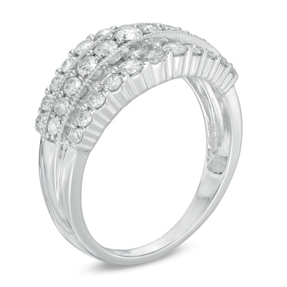Previously Owned - 1 CT. T.w. Diamond Multi-Row Anniversary Band in 10K White Gold