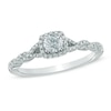 Thumbnail Image 1 of Previously Owned - Celebration Fire™ 1/2 CT. T.W. Diamond Frame Twist Engagement Ring in 14K White Gold (H-I/SI1-SI2)