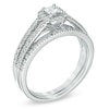 Thumbnail Image 2 of Previously Owned - 1/2 CT. T.W. Princess-Cut Diamond Frame Bridal Set in 14K White Gold