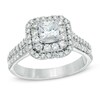 Thumbnail Image 1 of Previously Owned - 1-1/4 CT. T.W. Princess-Cut Diamond Double Frame Engagement Ring in 14K White Gold