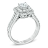 Thumbnail Image 2 of Previously Owned - 1-1/4 CT. T.W. Princess-Cut Diamond Double Frame Engagement Ring in 14K White Gold