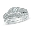 Thumbnail Image 1 of Previously Owned - 1/3 CT. T.W. Diamond Vintage-Style Bridal Set in 10K White Gold