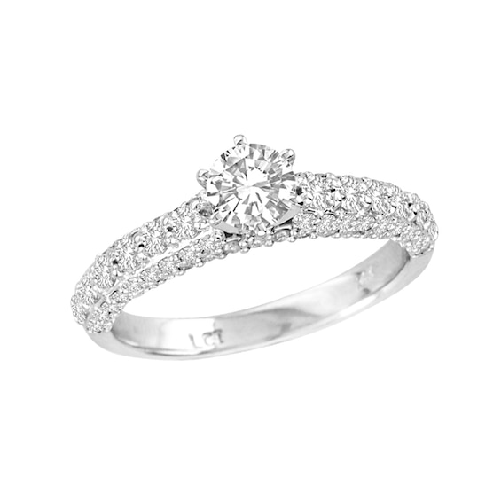 Previously Owned - 1-1/6 CT. T.w. Diamond Engagement Ring in 14K White Gold