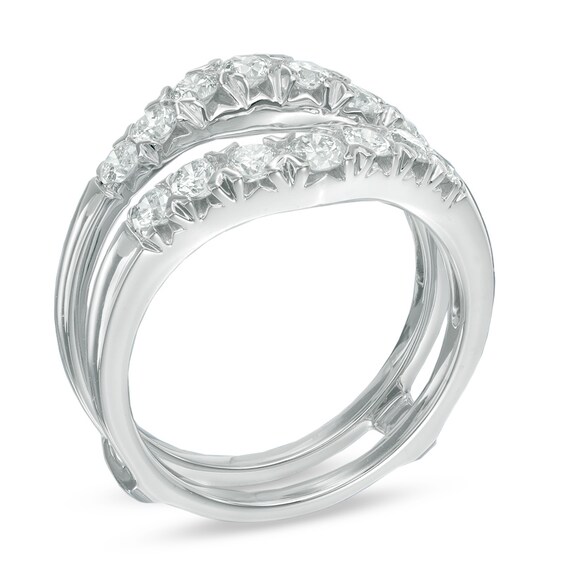 Previously Owned - 1 CT. T.w. Diamond Contour Solitaire Enhancer in 14K White Gold