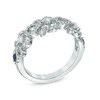 Thumbnail Image 2 of Previously Owned - Vera Wang Love Collection 1/2 CT. T.W. Diamond and Blue Sapphire Curlique Band in 14K White Gold