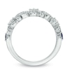 Thumbnail Image 3 of Previously Owned - Vera Wang Love Collection 1/2 CT. T.W. Diamond and Blue Sapphire Curlique Band in 14K White Gold
