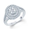 Thumbnail Image 1 of Previously Owned - 1/2 CT. T.W. Composite Diamond Double Frame Ring in 10K White Gold
