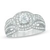 Thumbnail Image 1 of Previously Owned - 1-1/2 CT. T.W. Diamond Square Frame Engagement Ring in 14K White Gold