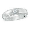 Thumbnail Image 1 of Previously Owned - Vera Wang Men's 1/6 CT. Diamond Solitaire Wedding Band in 14K White Gold
