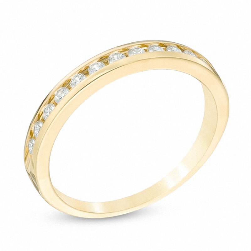 Main Image 2 of Previously Owned - 1/4 CT. T.W. Diamond Band in 10K Gold