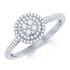 Thumbnail Image 1 of Previously Owned - 1/3 CT. T.W. Composite Diamond Double Frame Engagement Ring in 10K White Gold