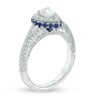 Thumbnail Image 2 of Previously Owned - Vera Wang Love Collection 1-1/5 CT. T.W. Diamond and Sapphire Frame Engagement Ring in 14K White Gold