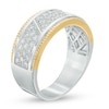 Thumbnail Image 2 of Previously Owned - 1 CT. T.W. Diamond Milgrain Trimmed Band in 10K Two-Tone Gold