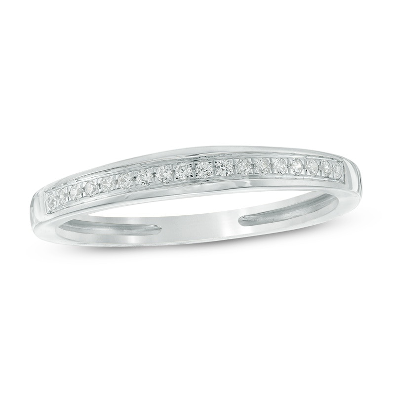 Main Image 1 of Previously Owned - Diamond Accent Channel Anniversary Band in 10K White Gold