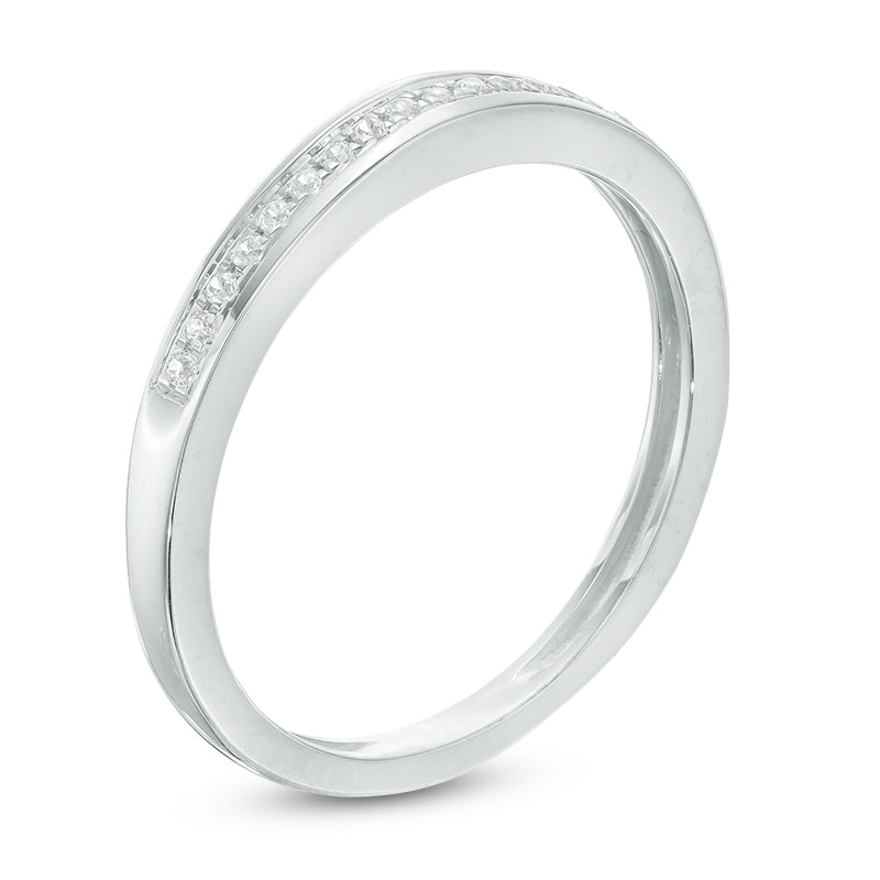 Main Image 2 of Previously Owned - Diamond Accent Channel Anniversary Band in 10K White Gold