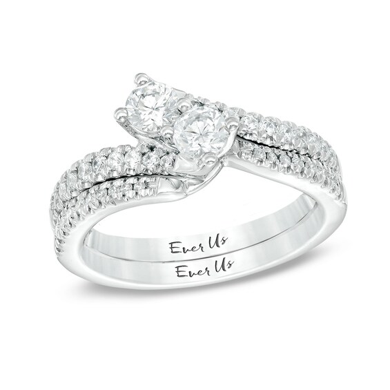 Previously Owned - Ever UsÂ® 1/8 CT. T.w. Diamond Contour Band in 14K White Gold