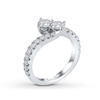 Thumbnail Image 3 of Previously Owned - Ever Us™ 2 CT. T. W. Two-Stone Diamond Bypass Ring in 14K White Gold