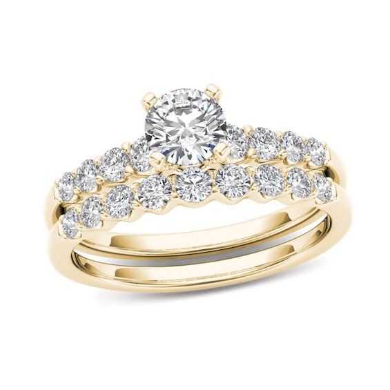 Previously Owned - 1 CT. T.w. Diamond Bridal Set in 14K Gold