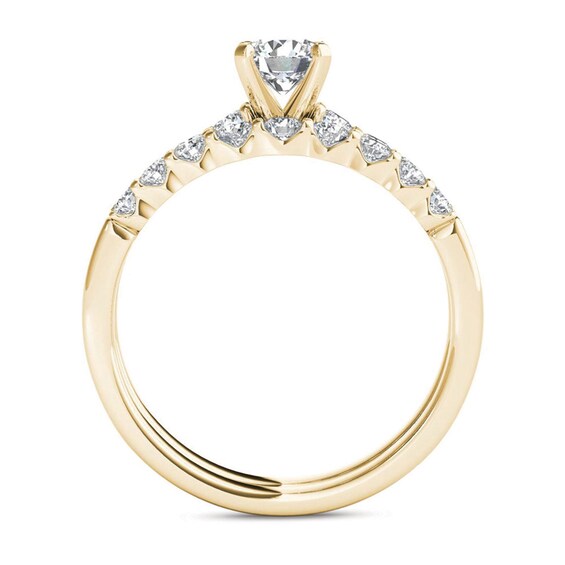 Previously Owned - 1 CT. T.w. Diamond Bridal Set in 14K Gold