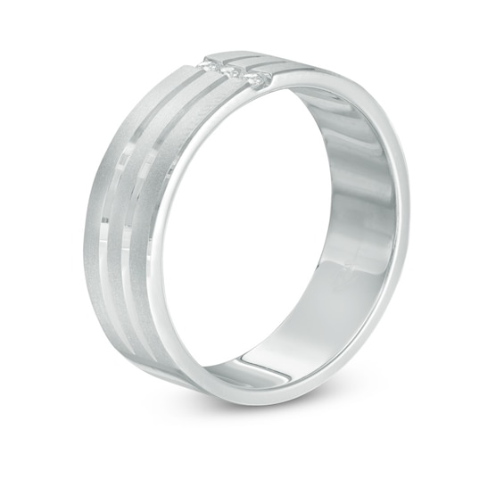 Previously Owned - Love and Prideâ¢ 1/20 CT. T.w. Diamond Three Stone Anniversary Band in 14K White Gold