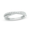 Thumbnail Image 1 of Previously Owned - 1/3 CT. T.W. Diamond Crossover Anniversary Band in 10K White Gold