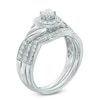 Thumbnail Image 2 of Previously Owned - 5/8 CT. T.W. Diamond Frame Twist Bridal Set in 10K White Gold