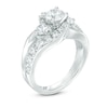 Thumbnail Image 2 of Previously Owned - 2 CT. T.W. Diamond Past Present Future® Bypass Engagement Ring in 14K White Gold