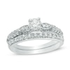 Thumbnail Image 1 of Previously Owned - 1/2 CT. T.W. Diamond Frame Bridal Set in 10K White Gold