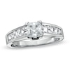 Thumbnail Image 1 of Previously Owned - 1-1/2 CT. T.W. Princess-Cut Diamond Channel Shank Engagement Ring in 14K White Gold