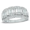 Thumbnail Image 1 of Previously Owned - 1 CT. T.W. Multi-Baguette Diamond Five Stone Anniversary Band in 14K White Gold