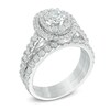 Thumbnail Image 2 of Previously Owned - 2 CT. T.W. Diamond Oval Frame Bridal Set in 14K White Gold