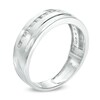 Thumbnail Image 2 of Previously Owned - 1/3 CT. T.W. Diamond Single Bevelled Edge Wedding Band in 10K White Gold