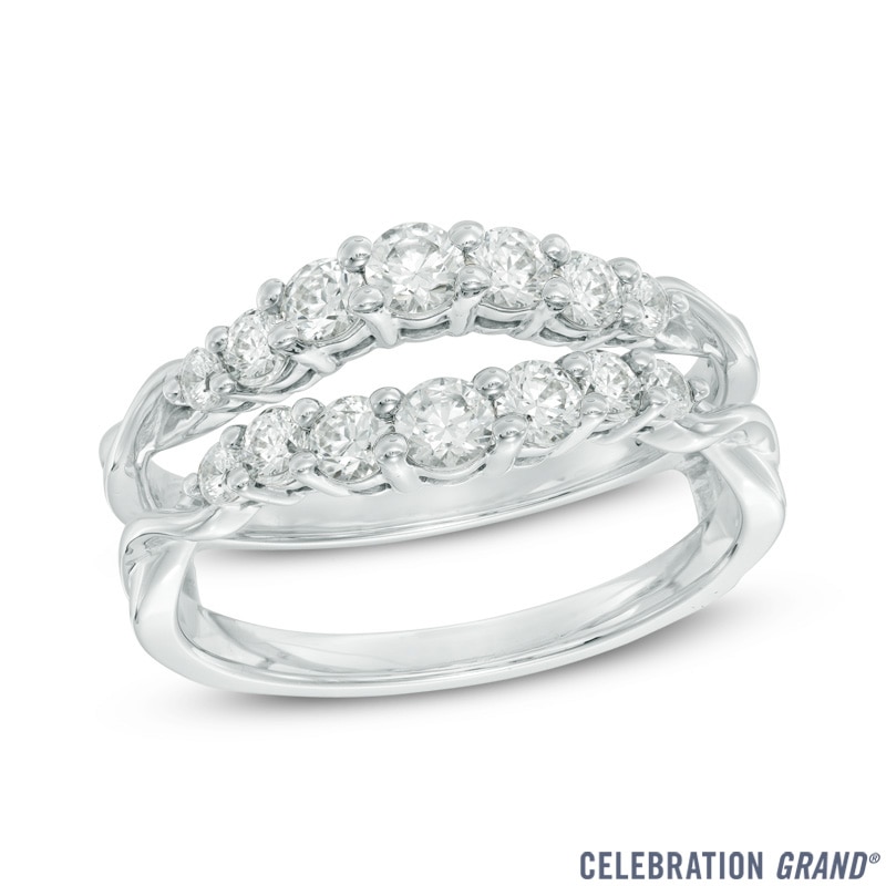 Main Image 1 of Previously Owned - Celebration Ideal 7/8 CT. T.W. Diamond Solitaire Enhancer in 14K White Gold (I/I1)