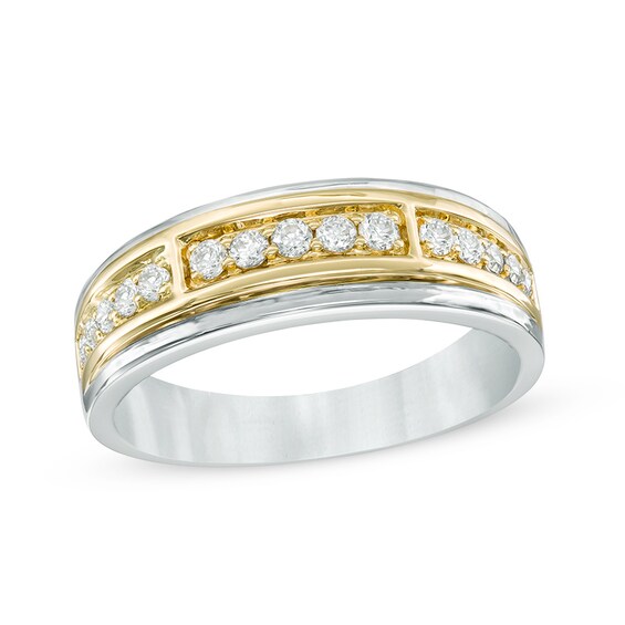 Previously Owned - 1/2 CT. T.w. Diamond Band in 14K Two-Tone Gold
