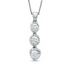 Thumbnail Image 1 of Previously Owned - 1/2 CT. T.W.   Diamond Three Stone Tension-Set Pendant in 14K White Gold (I/I2) - 17"