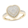 Thumbnail Image 1 of Previously Owned - 1/4 CT. T.W. Composite Diamond Heart-Shaped Rope Frame Ring in 10K Gold