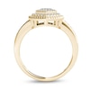Thumbnail Image 3 of Previously Owned - 1/4 CT. T.W. Composite Diamond Heart-Shaped Rope Frame Ring in 10K Gold