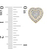 Thumbnail Image 2 of Previously Owned - 1/3 CT. T.W. Composite Diamond Vintage-Style Heart Stud Earrings in 10K Gold
