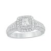 Thumbnail Image 1 of Previously Owned - Vera Wang Love Collection 1 CT. T.W. Princess-Cut Diamond Frame Engagement Ring in 14K White Gold
