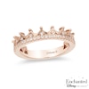 Thumbnail Image 1 of Previously Owned - Enchanted Disney Princess 1/6 CT. T.W. Diamond Tiara Wedding Band in 14K Rose Gold