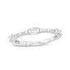 Thumbnail Image 1 of Previously Owned - 1/5 CT. T.W. Baguette and Round Diamond Alternating Stackable Band in 10K White Gold