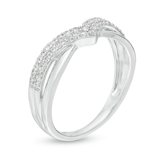 Previously Owned - 1/3 CT. T.w. Diamond Chevron Anniversary Band in 14K White Gold